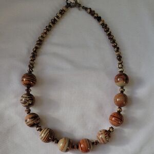 Handmade Beaded And Sterling Necklace